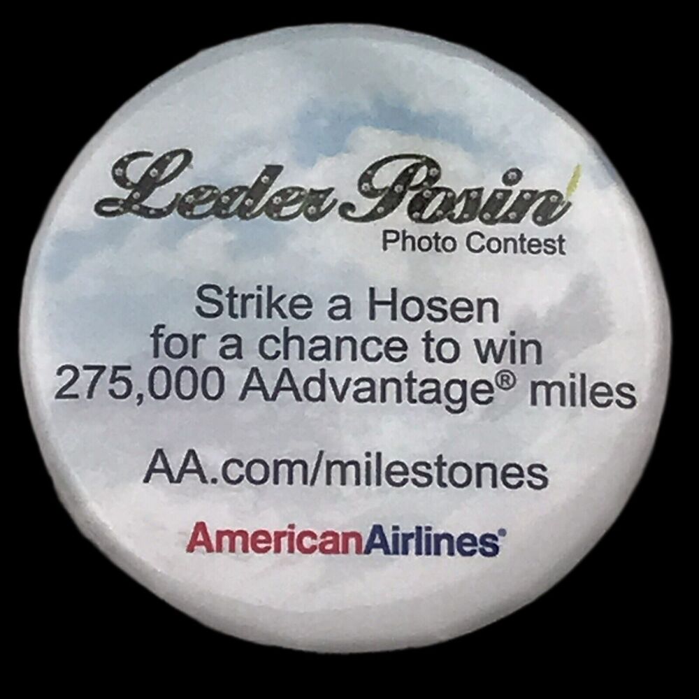 American Airlines Vintage Pin Button Pinback Leder Rosin Photo Contest